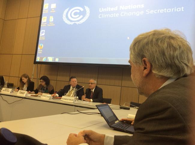 UCLG climate spokesperson attending the observer meeting with the Co-Chairs of the Bonn session