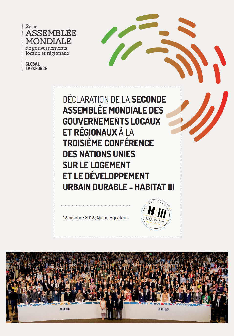 Déclaration de la Seconde Assemblée Mondiale des Gouvernements Locaux et Régionaux à Habitat III