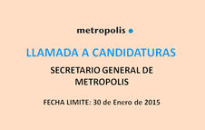 METROPOLIS está buscando a su nuevo Secretario General