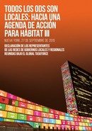 Declaración de los gobiernos locales para la adopción de la Agenda de  desarrollo post-2015