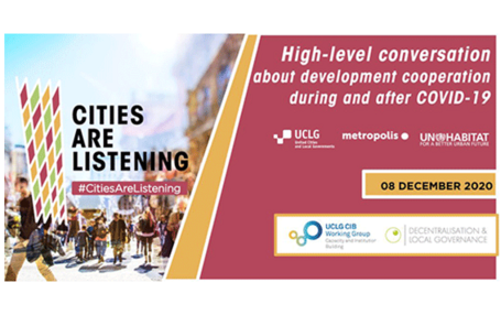#CitiesAreListening // A High-level dialogue with national governments & the international donor community