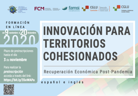 Curso en línea sobre DEL, innovación para territorios cohesionados Recuperación Económica Post Pandemia #BeyondTheOutbreak
